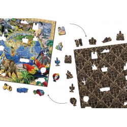 Carte du règne animal - WCY-5182170 - Wooden City - Puzzles pour les plus grands - Le Nuage de Charlotte