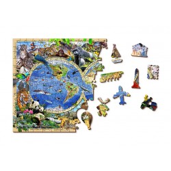 Carte du règne animal - WCY-5182170 - Wooden City - Puzzles pour les plus grands - Le Nuage de Charlotte