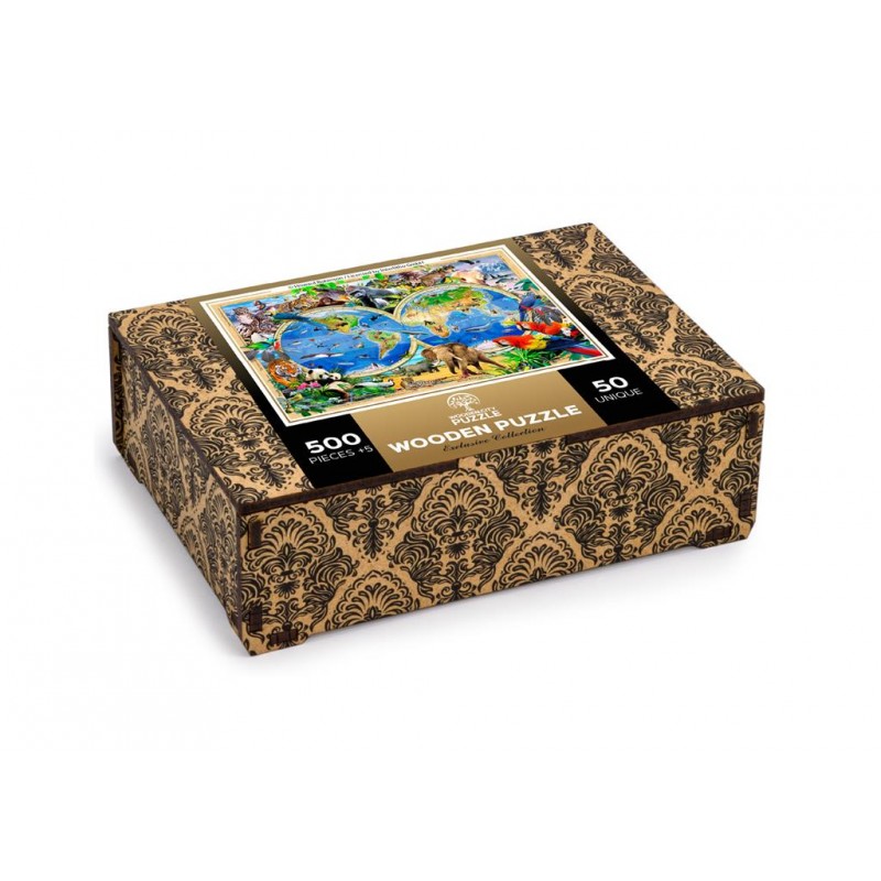 Carte du règne animal - WCY-5182170 - Wooden City - Puzzles pour les plus grands - Le Nuage de Charlotte