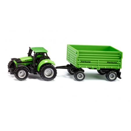 DEUTZ-FAHR with Fortuna 4-wheel-trailer - SIK-1606 - Siku - Cars, Trucks, etc. - Le Nuage de Charlotte