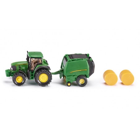 Siku John Deere Tractor with round baler - SIK-1665 - Siku - Cars, Trucks, etc. - Le Nuage de Charlotte