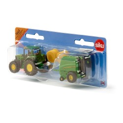 Siku Tracteur John Deere avec presse à ballots - SIK-1665 - Siku - Voitures, camions, etc. - Le Nuage de Charlotte