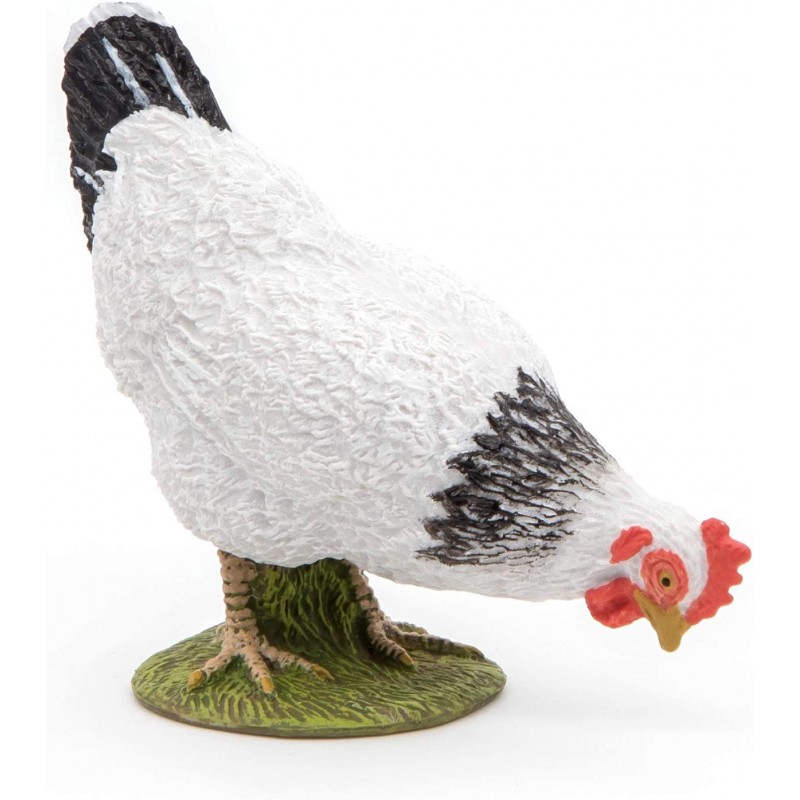 Poule blanche picorant - PAPO-rbl-51160 - Papo - Figurines et accessoires - Le Nuage de Charlotte