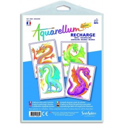 Aquarellum Junior - Refill Dragons - STS-693R - SentoSphère - Drawings and paintings - Le Nuage de Charlotte