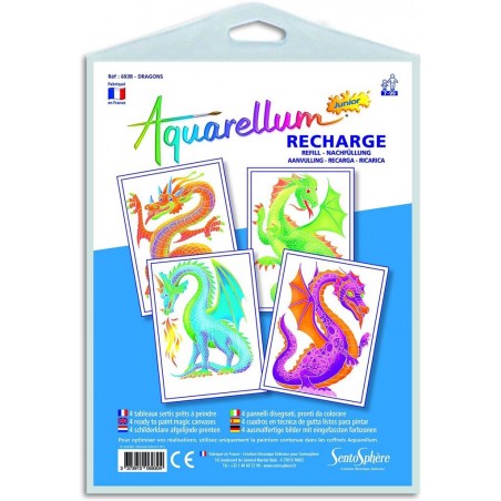 Aquarellum Junior - Refill Dragons - STS-693R - SentoSphère - Drawings and paintings - Le Nuage de Charlotte