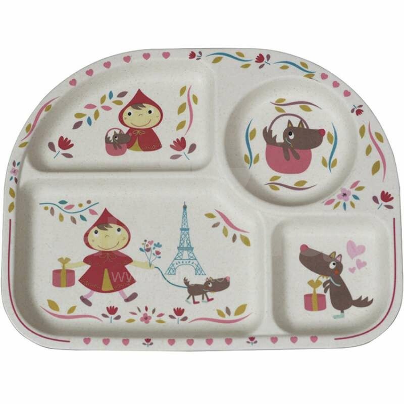 Red Riding Hood compartmentalized plate - EBU-26012 - ebulobo - Plates, bowls and cutlery - Le Nuage de Charlotte