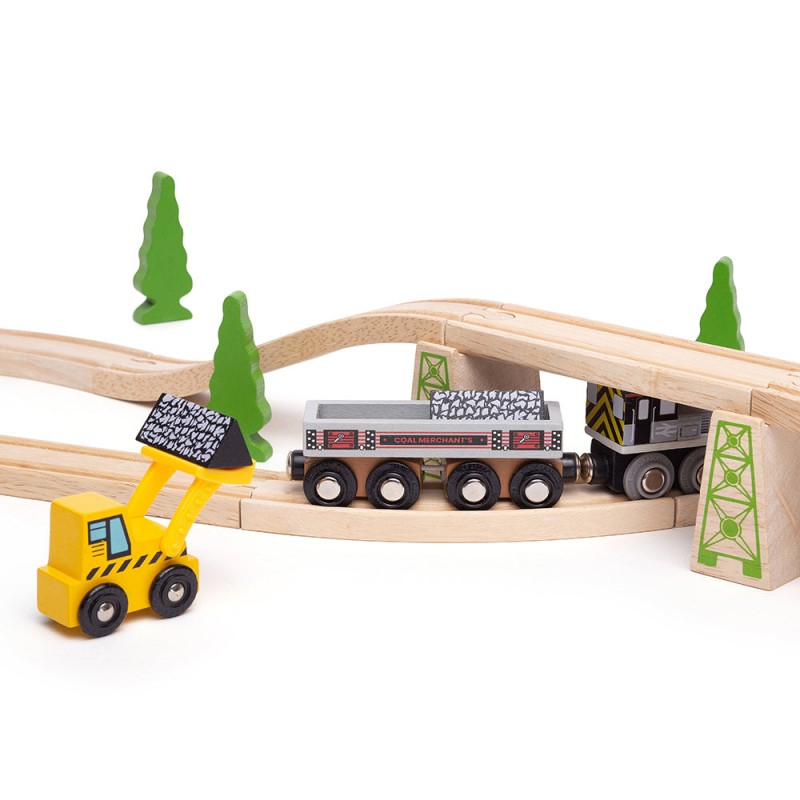 Grand wagon de charbon - BIG-BJT408 - Bigjigs - Petits trains en bois - Le Nuage de Charlotte