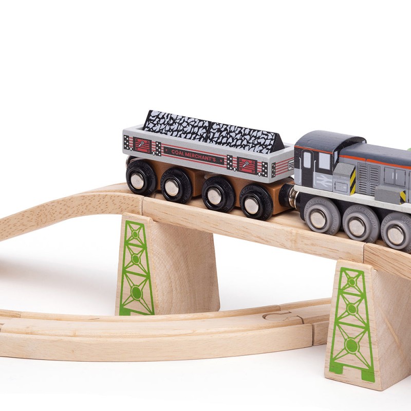 Grand wagon de charbon - BIG-BJT408 - Bigjigs - Petits trains en bois - Le Nuage de Charlotte