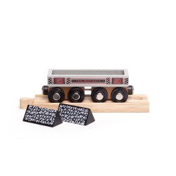 Grand wagon de charbon - BIG-BJT408 - Bigjigs - Petits trains en bois - Le Nuage de Charlotte