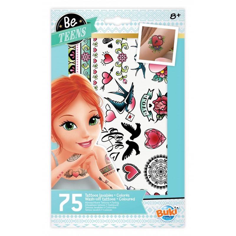 Be Teens - Wash-off Tattoos - Coloured - BUK-TA003 - Buki - Temporary Tattoos - Le Nuage de Charlotte