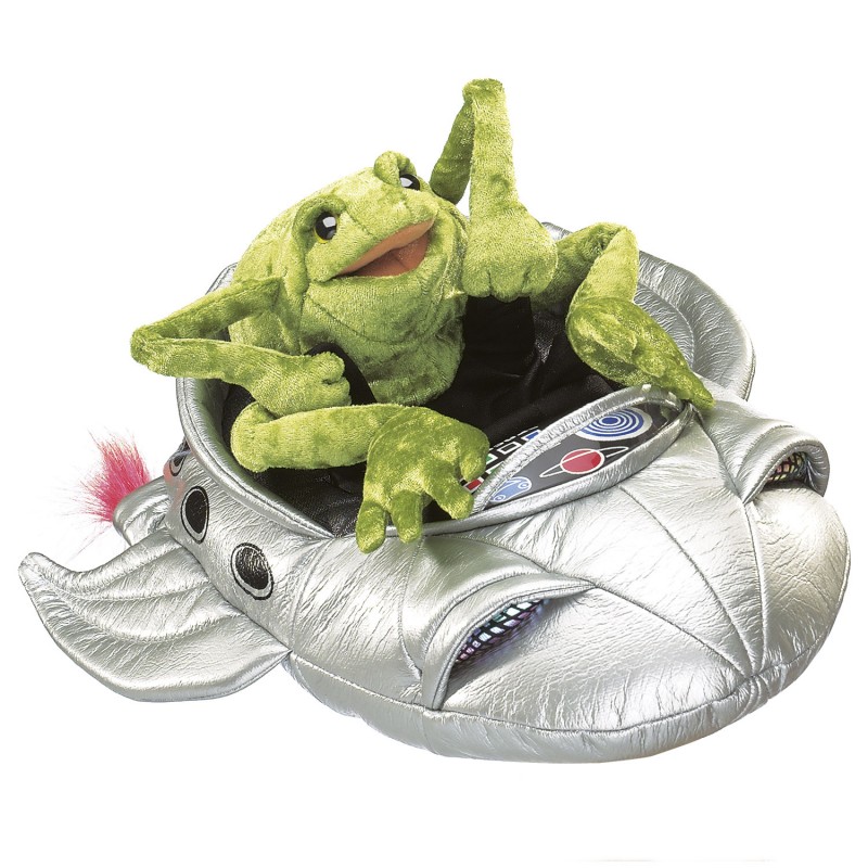 Frog in Spaceship - FLK-2837 - Folkmanis - Hand Puppets - Le Nuage de Charlotte