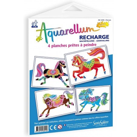 Aquarellum Junior - Refill Horses - STS-691R - SentoSphère - Drawings and paintings - Le Nuage de Charlotte