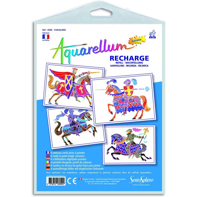 Aquarellum Junior - Refill Knights - STS-695R - SentoSphère - Drawings and paintings - Le Nuage de Charlotte