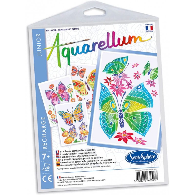 Aquarellum Junior - Refill Butterfly and flowers - STS-6500R - SentoSphère - Drawings and paintings - Le Nuage de Charlotte