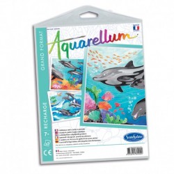 Aquarellum Junior - Refill Dolphins - STS-6220R - SentoSphère - Drawings and paintings - Le Nuage de Charlotte