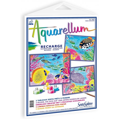 Aquarellum Junior - Refill Coral bottoms - STS-6060R - SentoSphère - Drawings and paintings - Le Nuage de Charlotte