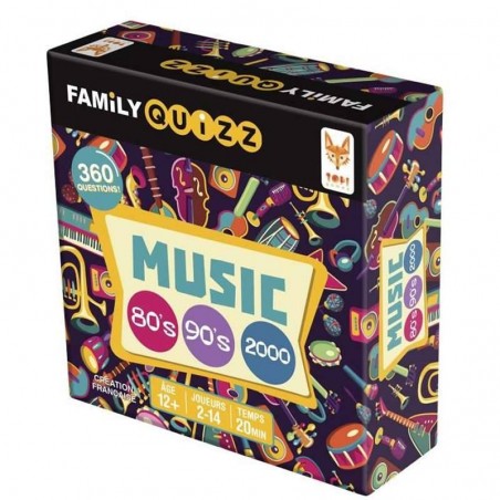 Family Quizz - Music 80's 90's 2000 - TOP-TOPI91124 - Topi Games - Jeux de société - Le Nuage de Charlotte