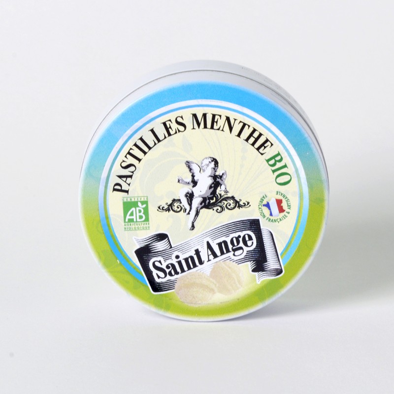 Pastilles Saint-Ange BIO Menthe - BBF-930006B - Bonbon France - Bonbons - Le Nuage de Charlotte