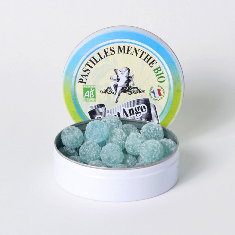 Pastilles Saint-Ange BIO Menthe - BBF-930006B - Bonbon France - Bonbons - Le Nuage de Charlotte