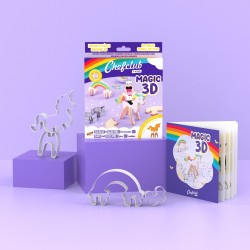 Chefclub - Emporte-pièces - Licorne & Arc-en-Ciel Magic 3D - CHCL-2PAST438 - Chef Club - Cuisiner comme un grand - Le Nuage d...