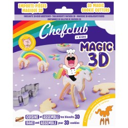 Chefclub - Emporte-pièces - Licorne & Arc-en-Ciel Magic 3D - CHCL-2PAST438 - Chef Club - Cuisiner comme un grand - Le Nuage d...