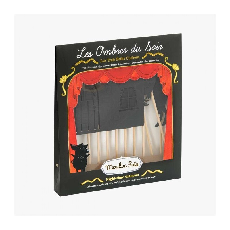 Les Histoires du Soir - Ombres du soir Les trois petits cochons - MRY-711140 - Moulin Roty - Accessoires pour marionnette - L...