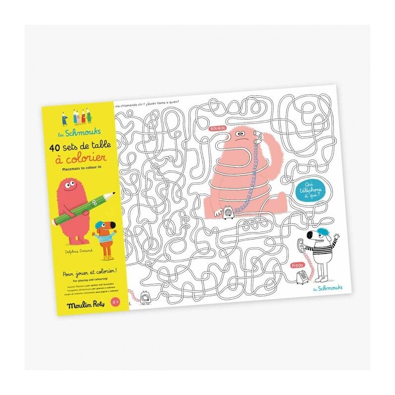 Les Schmouks - 40 coloring placemats - MRY-716606 - Moulin Roty - Drawings and paintings - Le Nuage de Charlotte