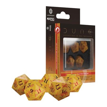 Dune: Arrakis Dice Set - MOD-ASYDUN08FR - Modiphius - Dices, bags and other accessories - Le Nuage de Charlotte