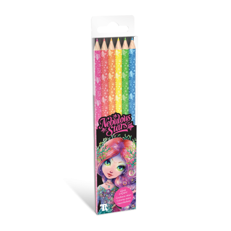 Nebulous Stars Color Pencils 6-pack - Neon colors - NEST-11569 - Nebulous Stars - Pens, pencils, ... - Le Nuage de Charlotte