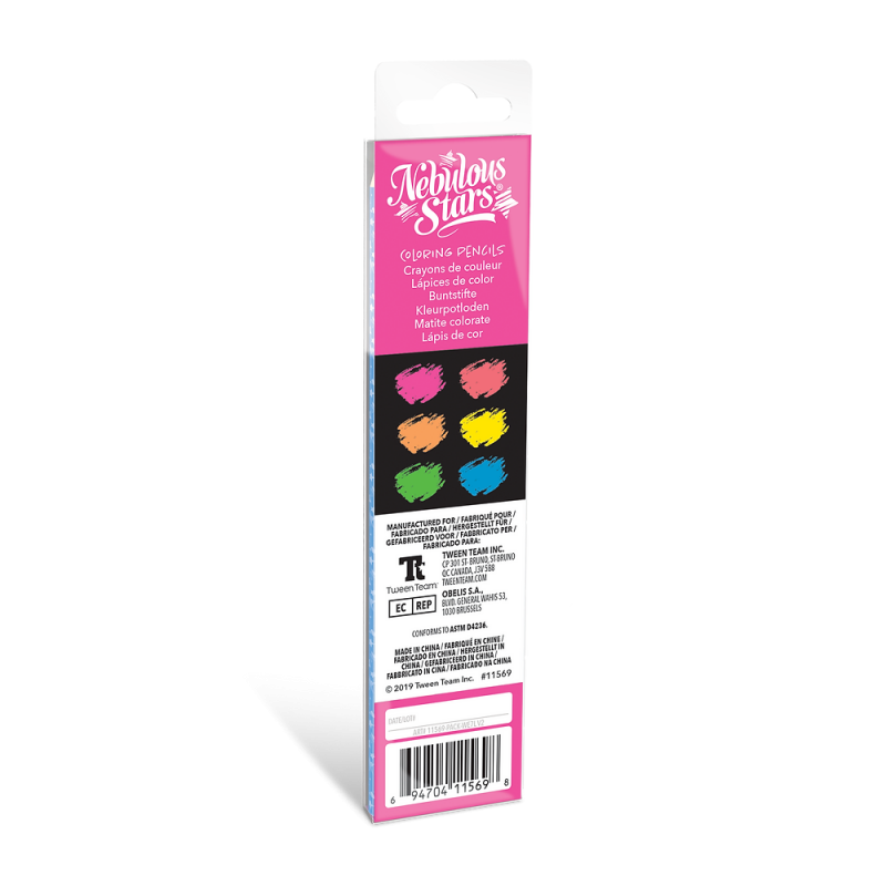 Nebulous Stars Color Pencils 6-pack - Neon colors - NEST-11569 - Nebulous Stars - Pens, pencils, ... - Le Nuage de Charlotte