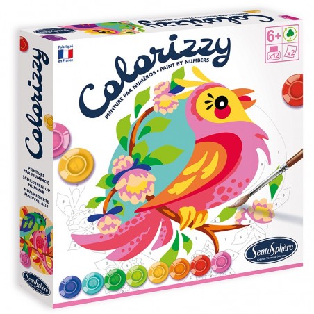 Colorizzy - Paint by numbers - Parakeets - STS-4505 - SentoSphère - Drawings and paintings - Le Nuage de Charlotte