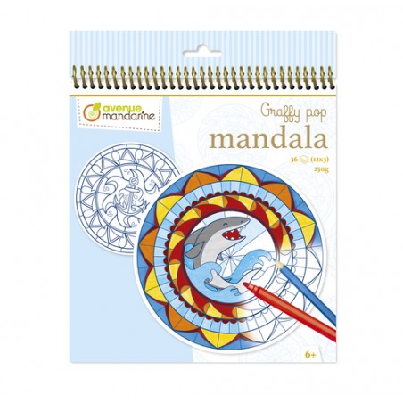 Graffy Pop Mandala, Garçon - AVM-GY028O - Avenue Mandarine - Atelier dessins et peintures - Le Nuage de Charlotte