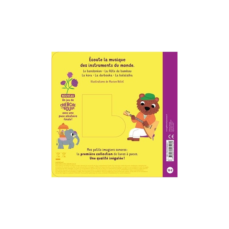 Mes petits imagiers sonores - Mes instruments du monde - GAL-9782075164160 - Gallimard Jeunesse - Preschool - Le Nuage de Cha...