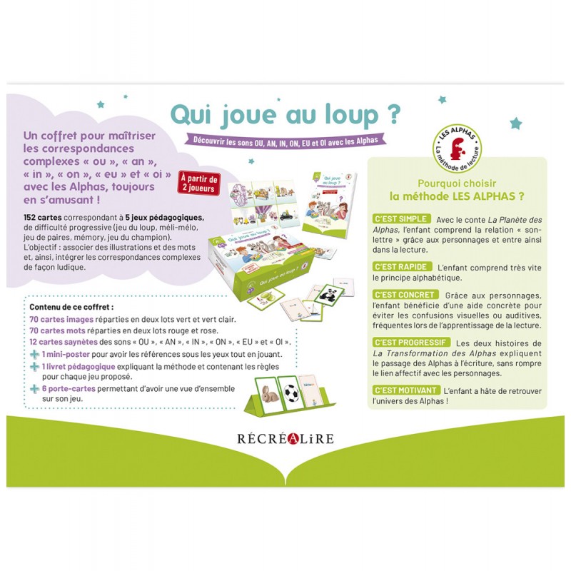 Qui joue au loup avec Les Alphas ? - RECR-3700686104296 - Editions Récréalire - Learn while having fun - Le Nuage de Charlotte