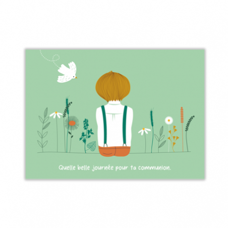 Artlequin "Félicitation pour ta communion" Garcon - EDC-5407009461910 - Editions de Cortil - Cards and invitations - Le Nuage...