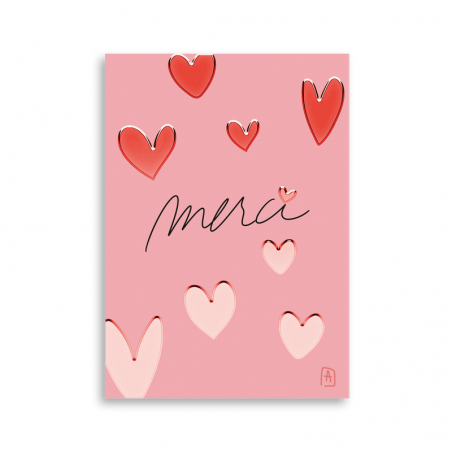 Anthony Nurra "Merci" coeurs - EDC-5407009462252 - Editions de Cortil - Cards and invitations - Le Nuage de Charlotte