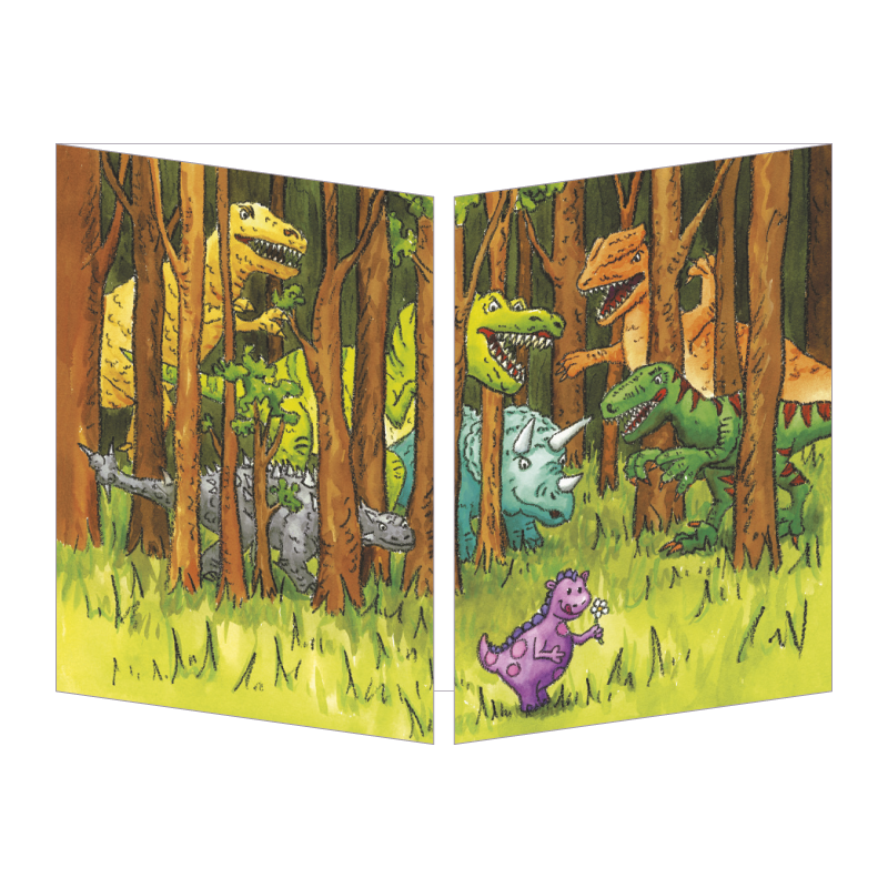 Carte cache-cache "Les dinosaures" - EDC-3700220150956 - Editions de Cortil - Cards and invitations - Le Nuage de Charlotte