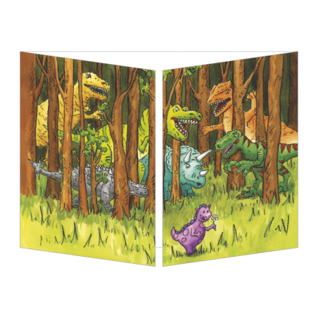 Carte cache-cache "Les dinosaures" - EDC-3700220150956 - Editions de Cortil - Cards and invitations - Le Nuage de Charlotte