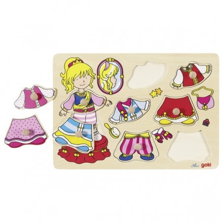 Puzzle à habiller - Petite princesse - GOK-8657814 - Goki - Puzzle en bois - Le Nuage de Charlotte