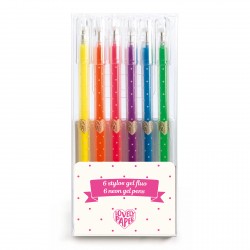 6 neon gel pens - DJE-DD03756 - DJECO - Pens, pencils, ... - Le Nuage de Charlotte