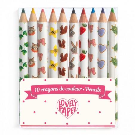 10 Aiko mini colored pencils - DJE-DJ03725 - DJECO - Pens, pencils, ... - Le Nuage de Charlotte