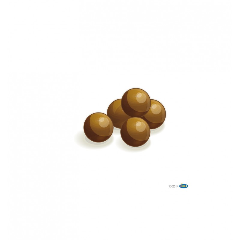 Set of 5 catapult balls - PAPO-39261 - Papo - Papo - Le Nuage de Charlotte