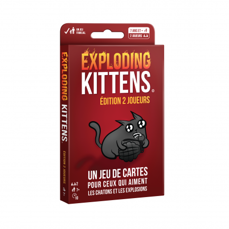 Exploding Kittens - Edition 2 joueurs - EXK-191510 - Exploding Kittens - Jeux de société - Le Nuage de Charlotte