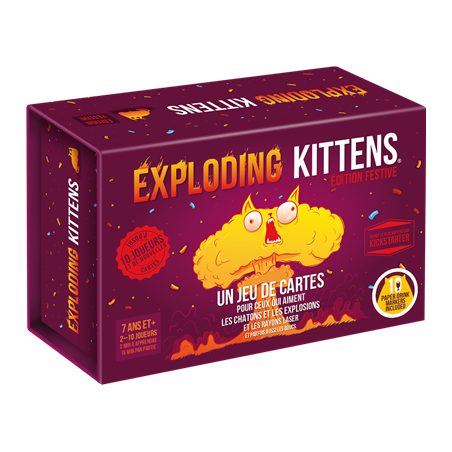 Exploding Kittens - Edition Festive - EXK-191574 - Exploding Kittens - pour les plus petits - Le Nuage de Charlotte