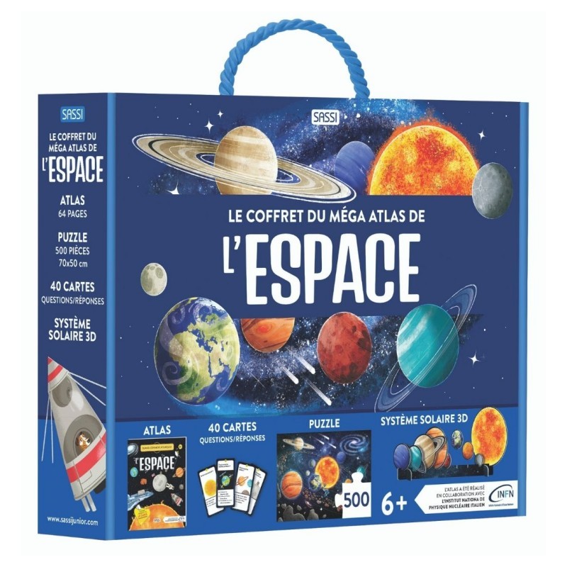 Le coffret méga atlas de l'Espace - SASSI-9788830309821 - Sassi - Documentaires - Le Nuage de Charlotte