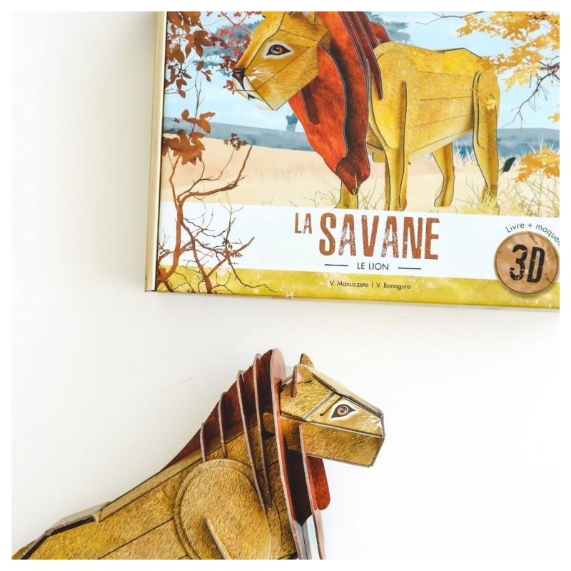 La savane. Le lion 3D - SASSI-9788868609672 - Sassi - Documentaires - Le Nuage de Charlotte