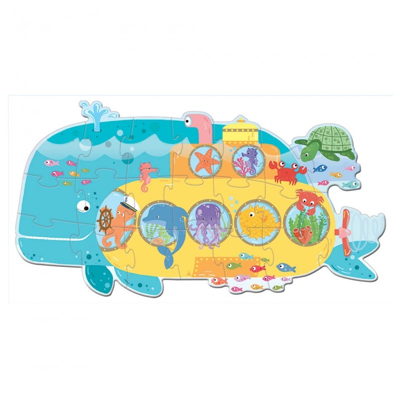 Puzzle en voyage - Le sous-marin des animaux - SASSI-9788868604776 - Sassi - Puzzles pour les petits - Le Nuage de Charlotte