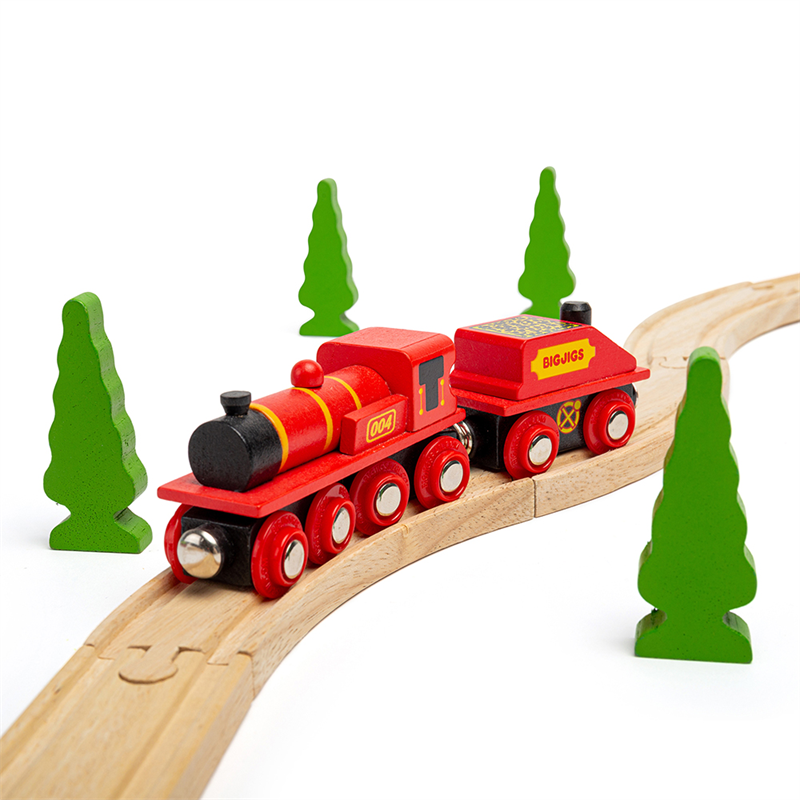 Big Red Engine - BIG-BJT418 - Bigjigs - Wooden Railway and Trains - Le Nuage de Charlotte