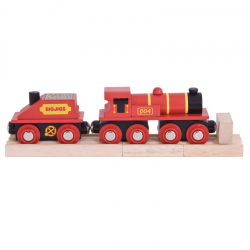 Big Red Engine - BIG-BJT418 - Bigjigs - Wooden Railway and Trains - Le Nuage de Charlotte