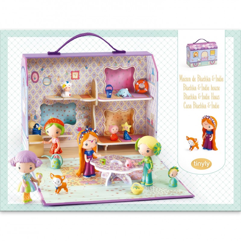 Tinyly - Bluchka & Indie house - DJE-DJ06952 - DJECO - Tinyly and Arty Toys Figures - Le Nuage de Charlotte